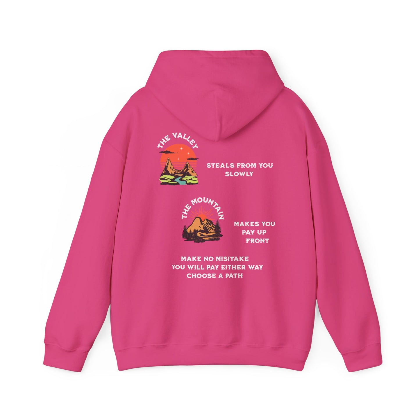 One Last Design Unisex Heavy Blend Hooded Sweatshirt | From The Valley To The Mountain Top