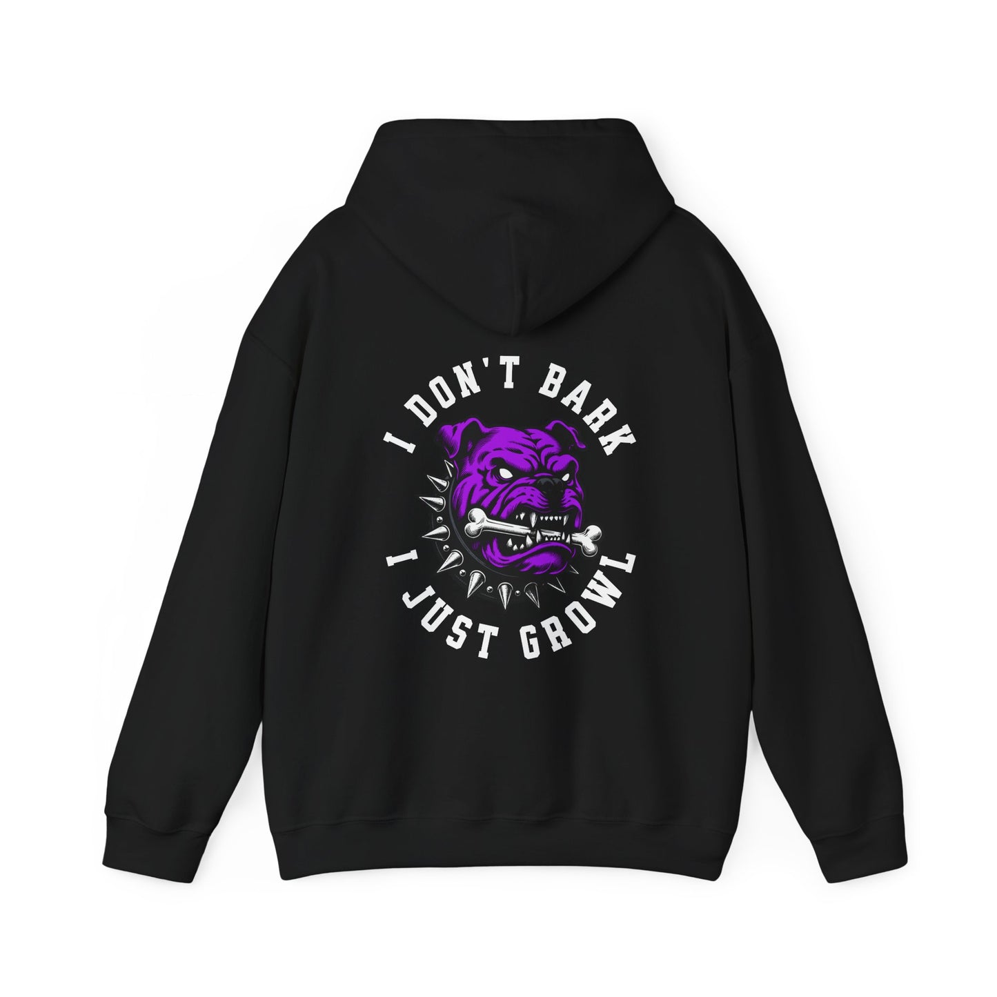 One Last Design Unisex Heavy Blend Hooded Sweatshirt | I Don't Growl I Just Bark