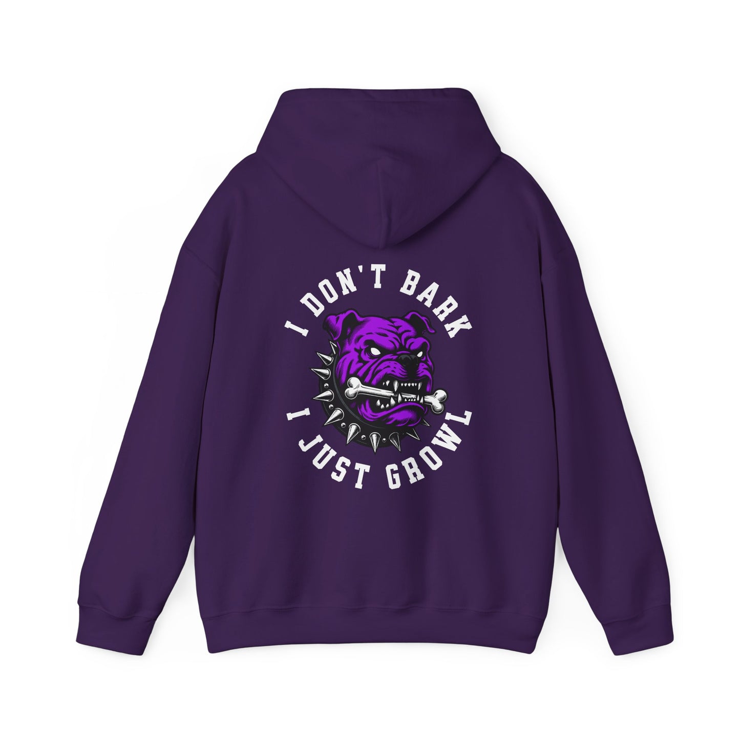One Last Design Unisex Heavy Blend Hooded Sweatshirt | I Don't Growl I Just Bark
