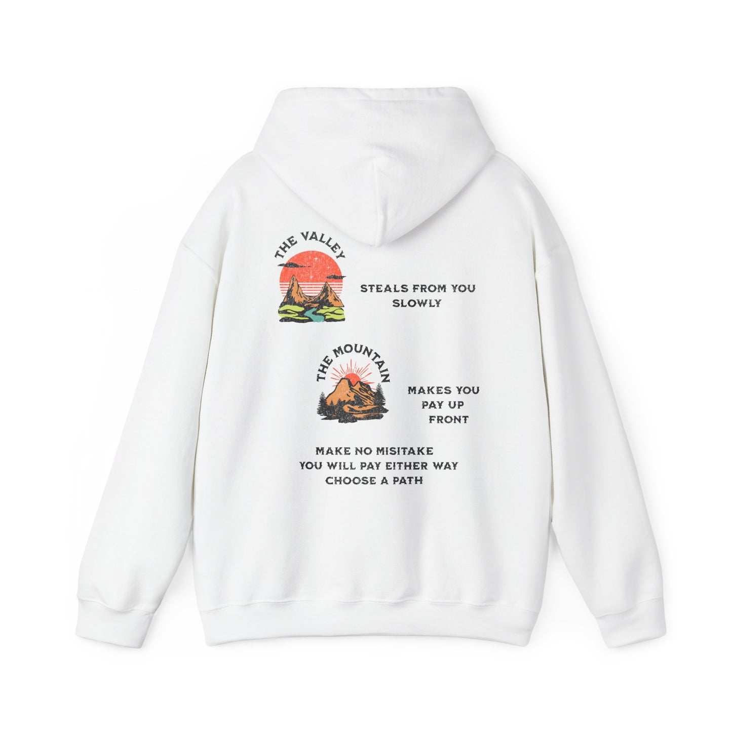 One Last Design Unisex Heavy Blend Hooded Sweatshirt | From The Valley To The Mountain Top
