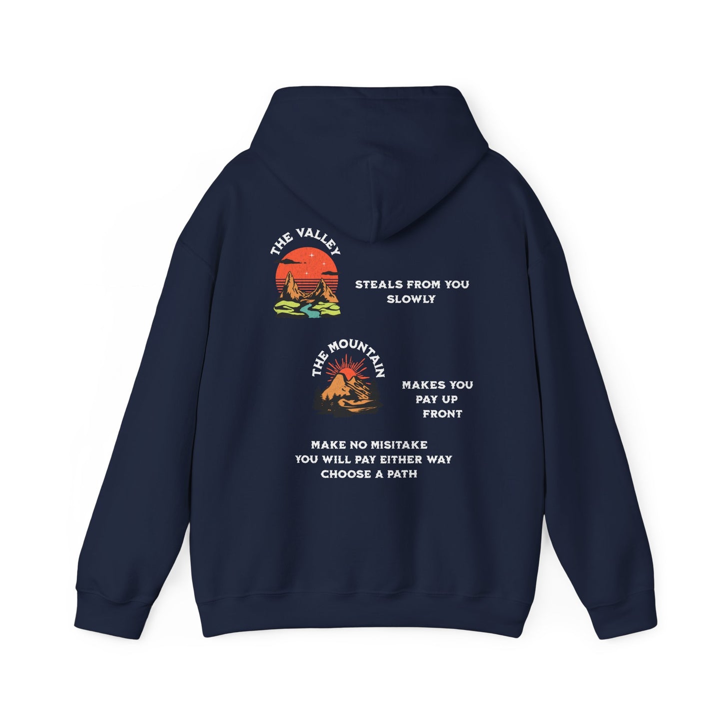 One Last Design Unisex Heavy Blend Hooded Sweatshirt | From The Valley To The Mountain Top