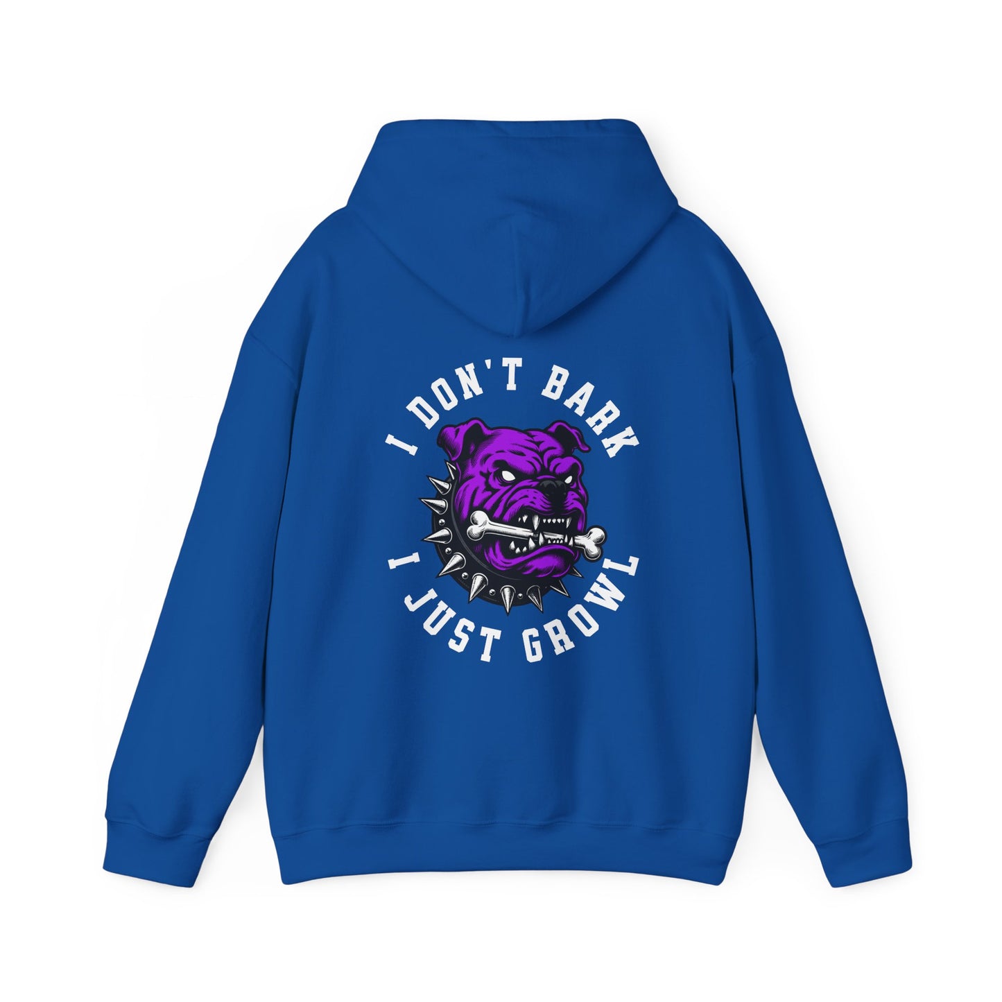 One Last Design Unisex Heavy Blend Hooded Sweatshirt | I Don't Growl I Just Bark