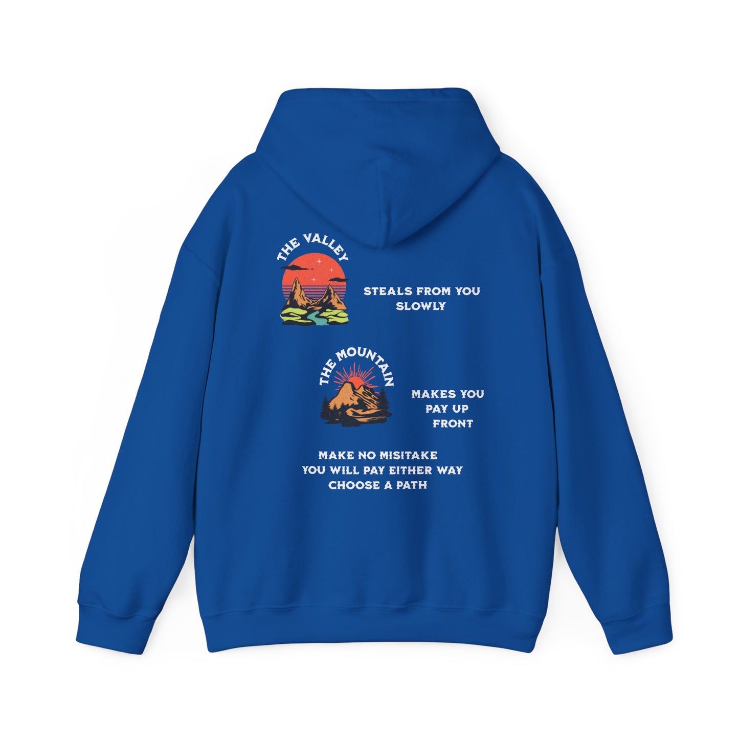 One Last Design Unisex Heavy Blend Hooded Sweatshirt | From The Valley To The Mountain Top