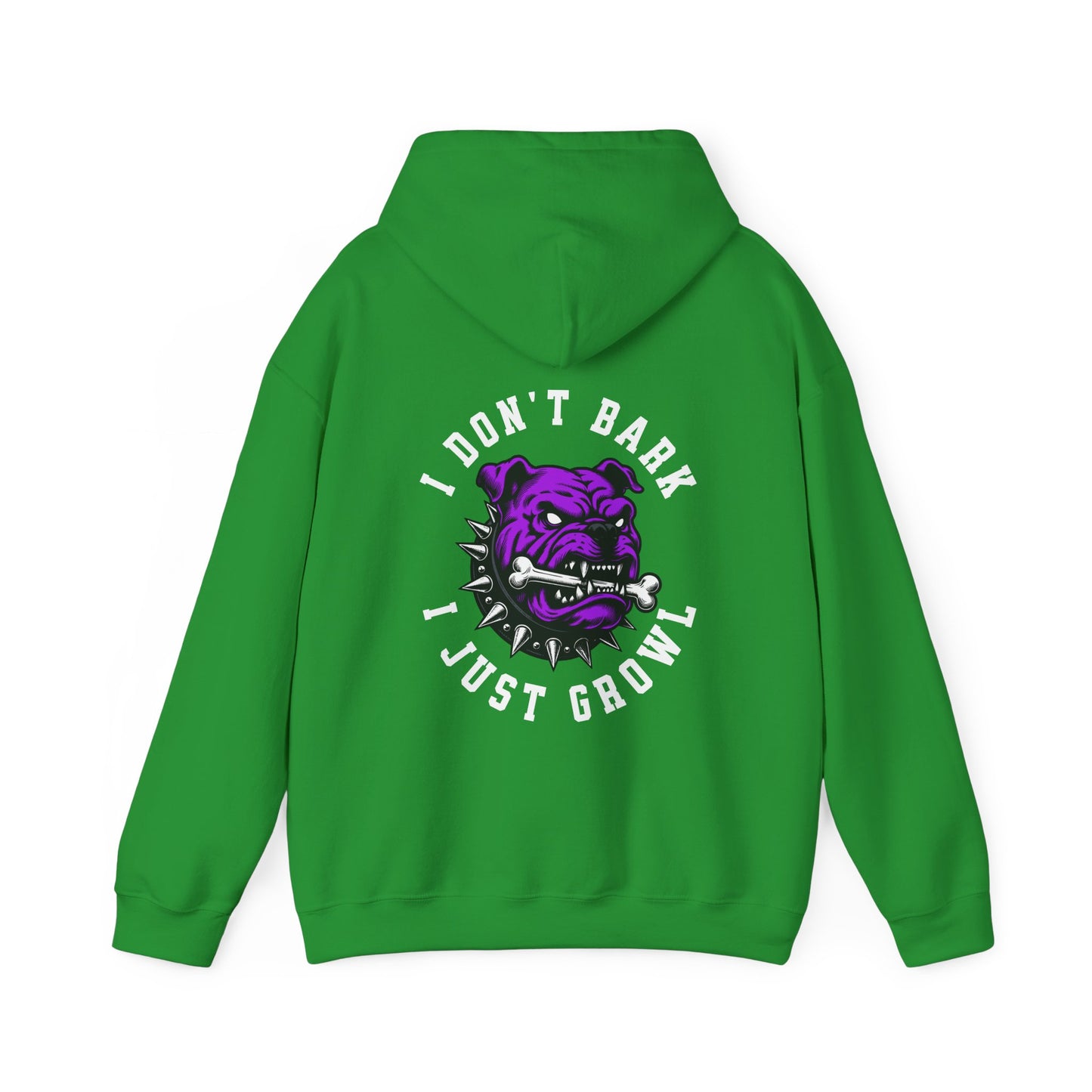 One Last Design Unisex Heavy Blend Hooded Sweatshirt | I Don't Growl I Just Bark