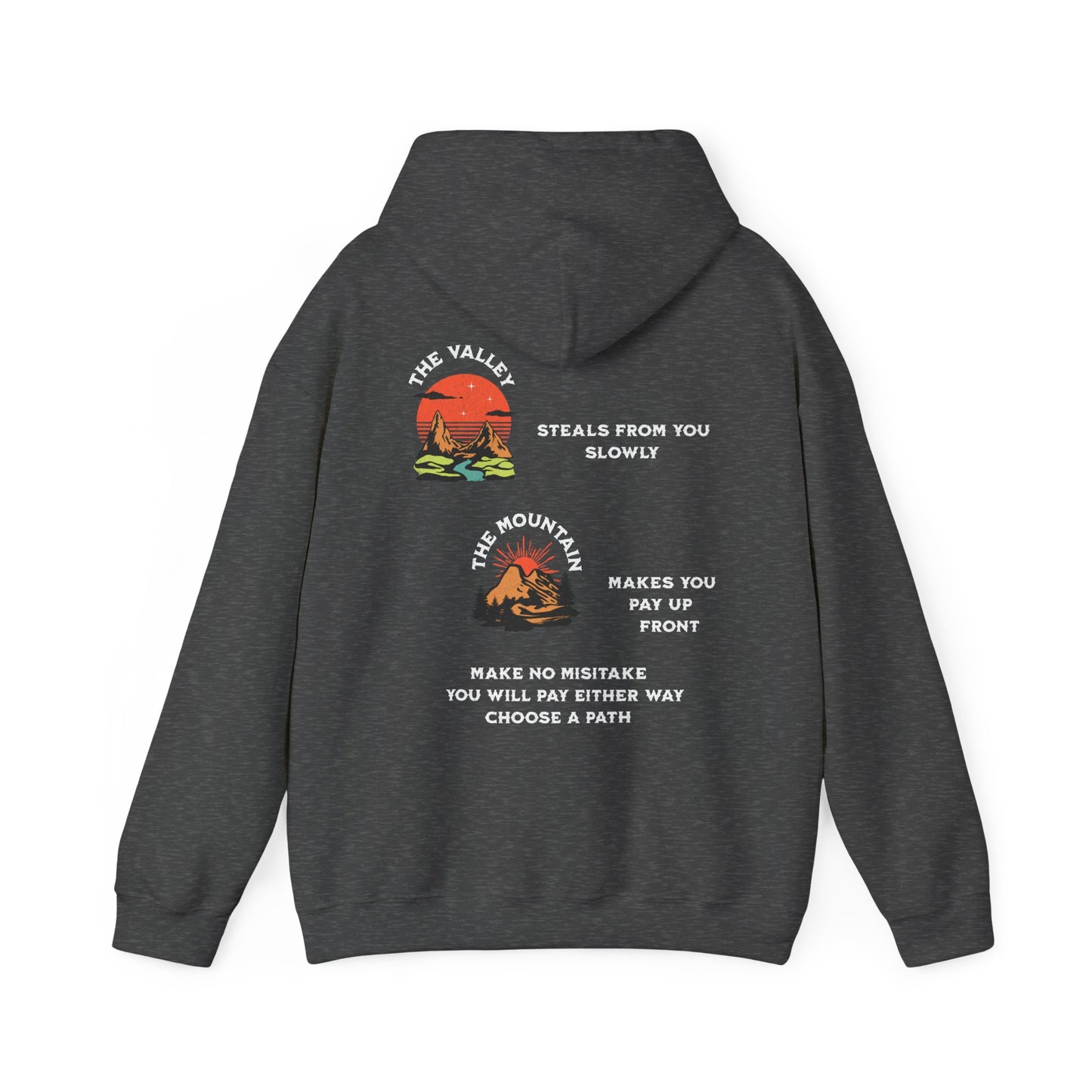 One Last Design Unisex Heavy Blend Hooded Sweatshirt | From The Valley To The Mountain Top