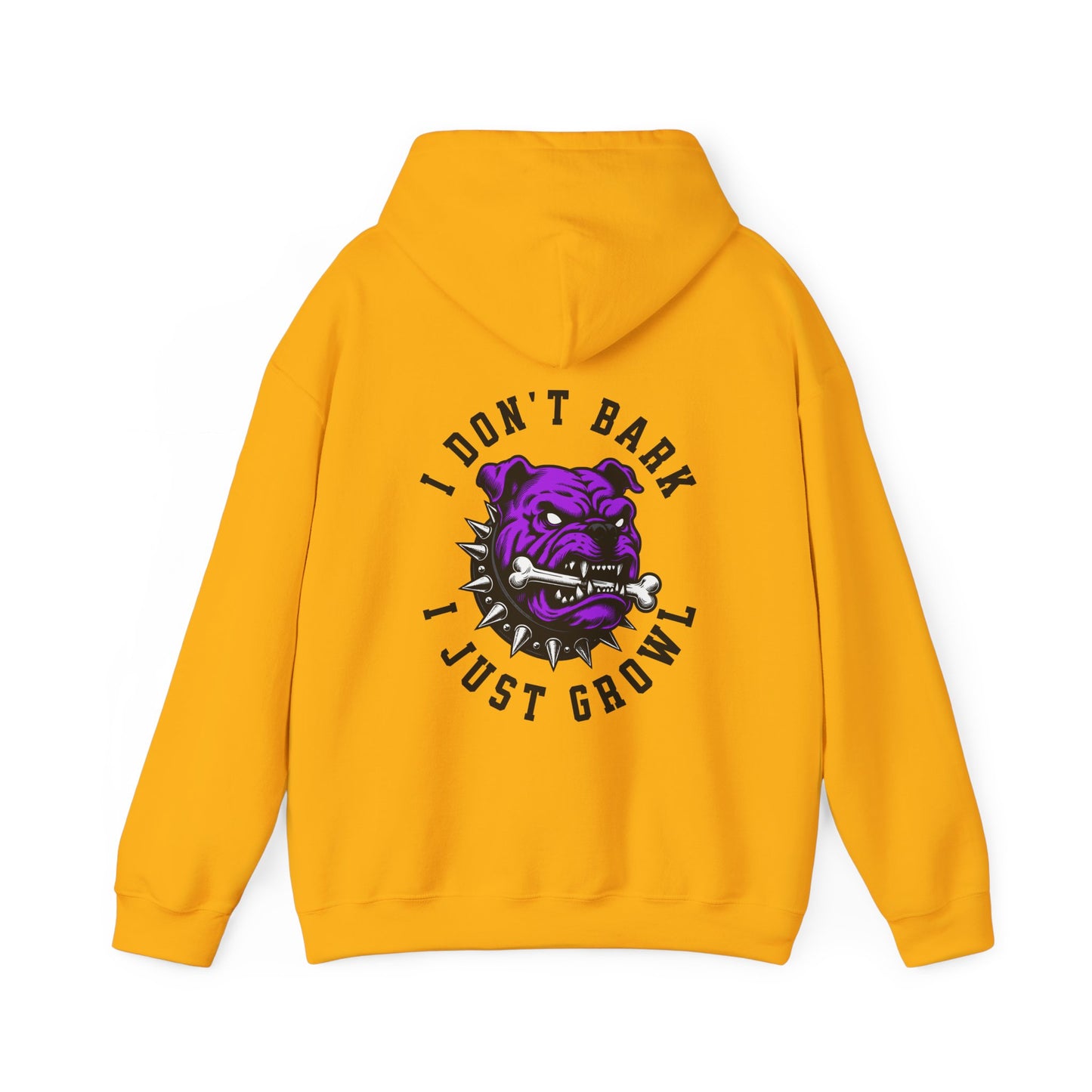 One Last Design Unisex Heavy Blend Hooded Sweatshirt | I Don't Growl I Just Bark