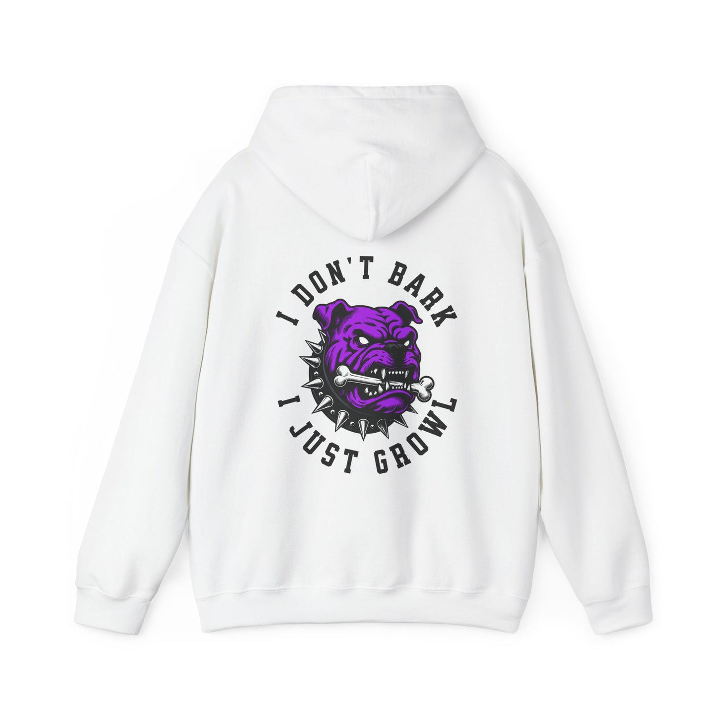 One Last Design Unisex Heavy Blend Hooded Sweatshirt | I Don't Growl I Just Bark