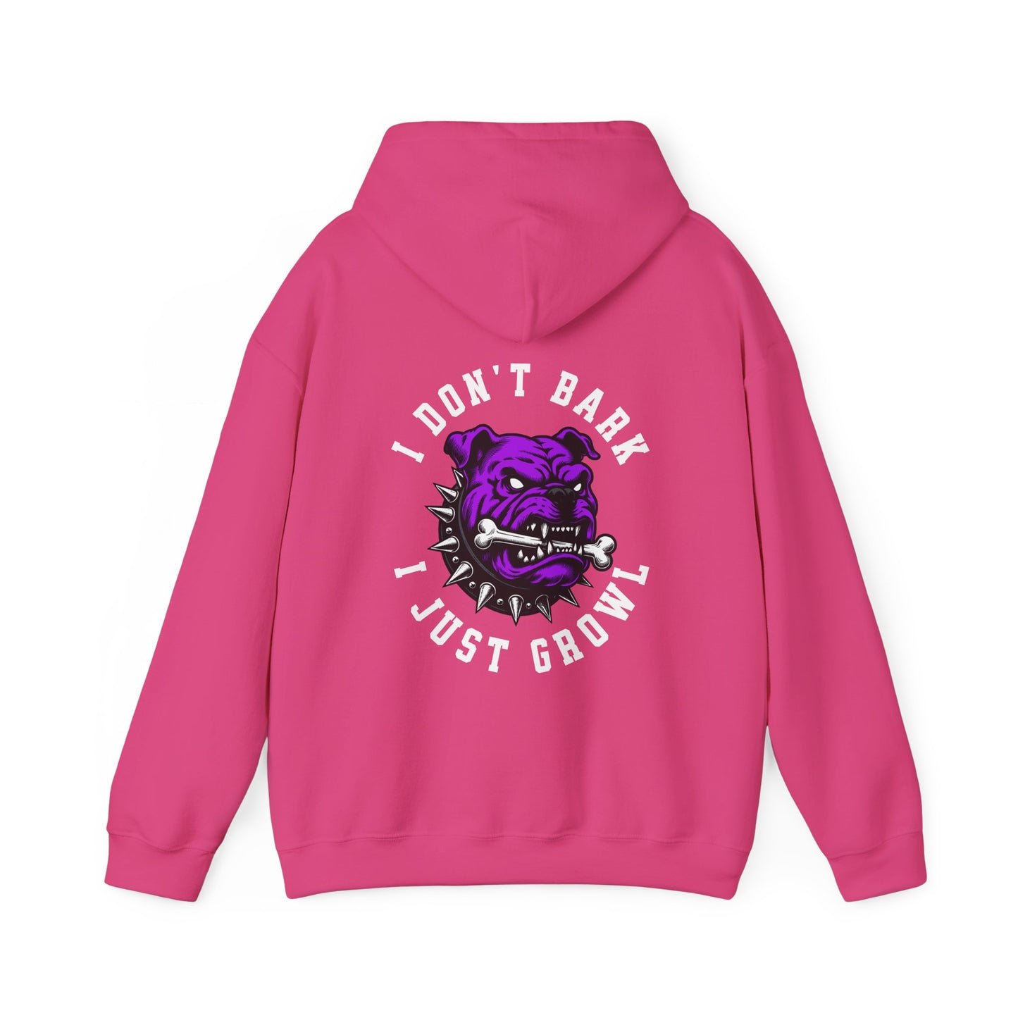One Last Design Unisex Heavy Blend Hooded Sweatshirt | I Don't Growl I Just Bark