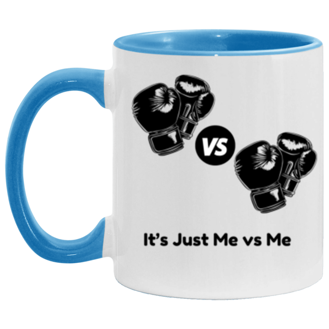 Wrap Around 11oz Accent Mug, Me vs Me, Fight of My Life, Boxing, Mug, Coffee Mug