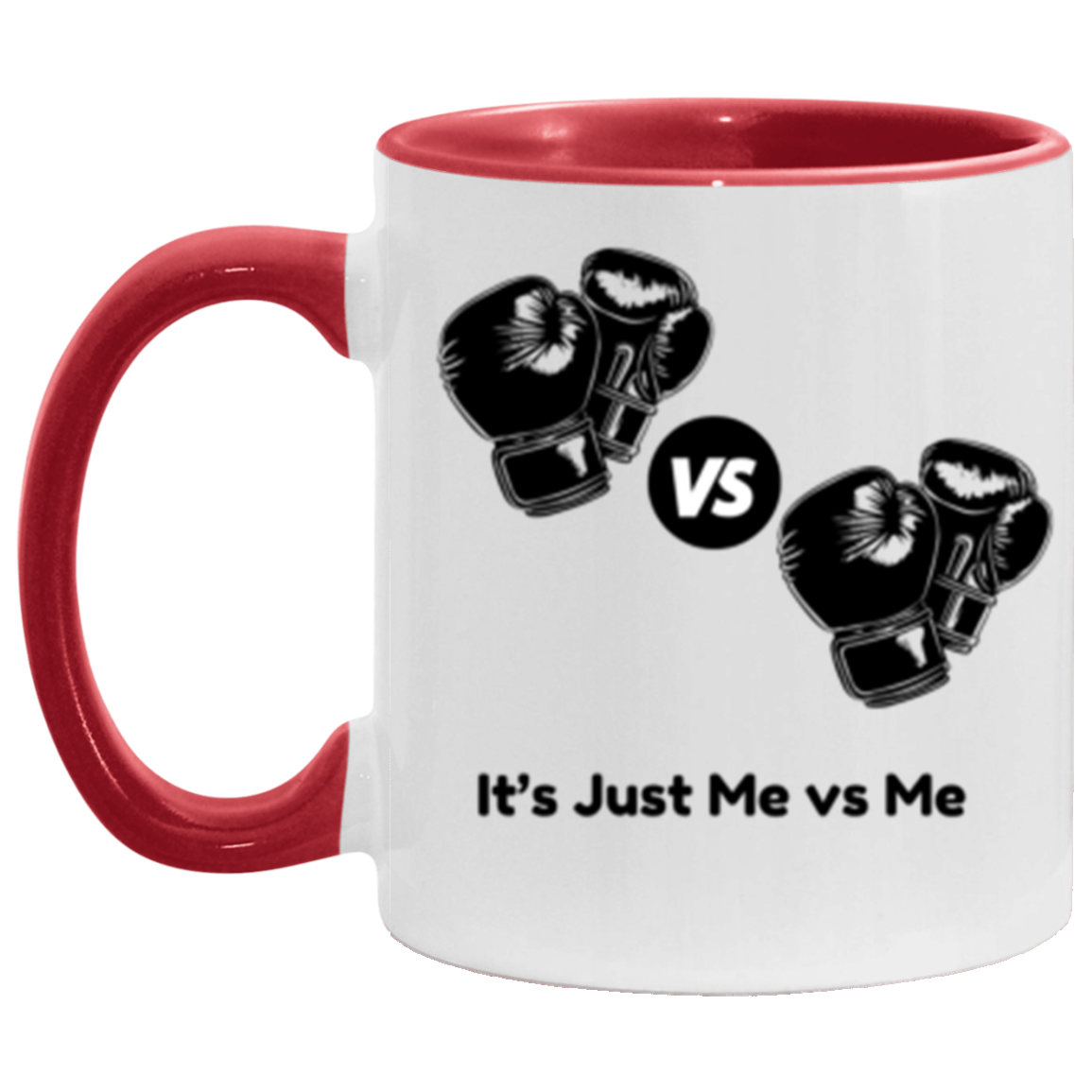 Wrap Around 11oz Accent Mug, Me vs Me, Fight of My Life, Boxing, Mug, Coffee Mug