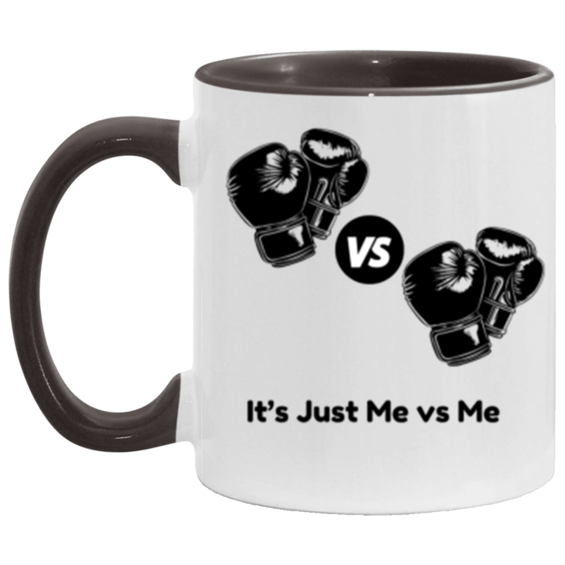 Wrap Around 11oz Accent Mug, Me vs Me, Fight of My Life, Boxing, Mug, Coffee Mug