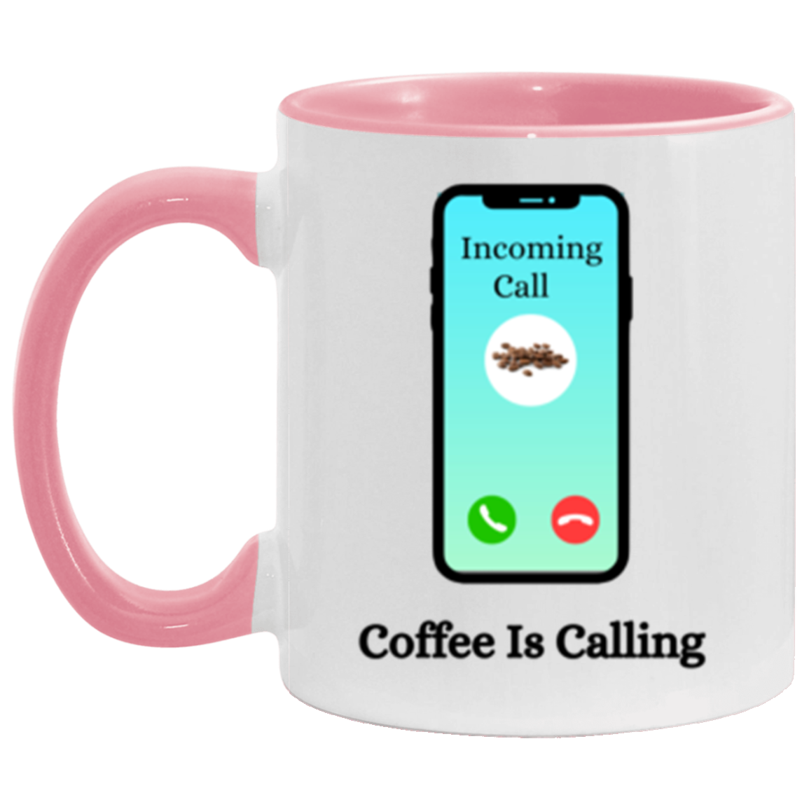 Wrap Around 11oz Accent Mug, Coffee Is Calling, Coffee Mug, Coffee