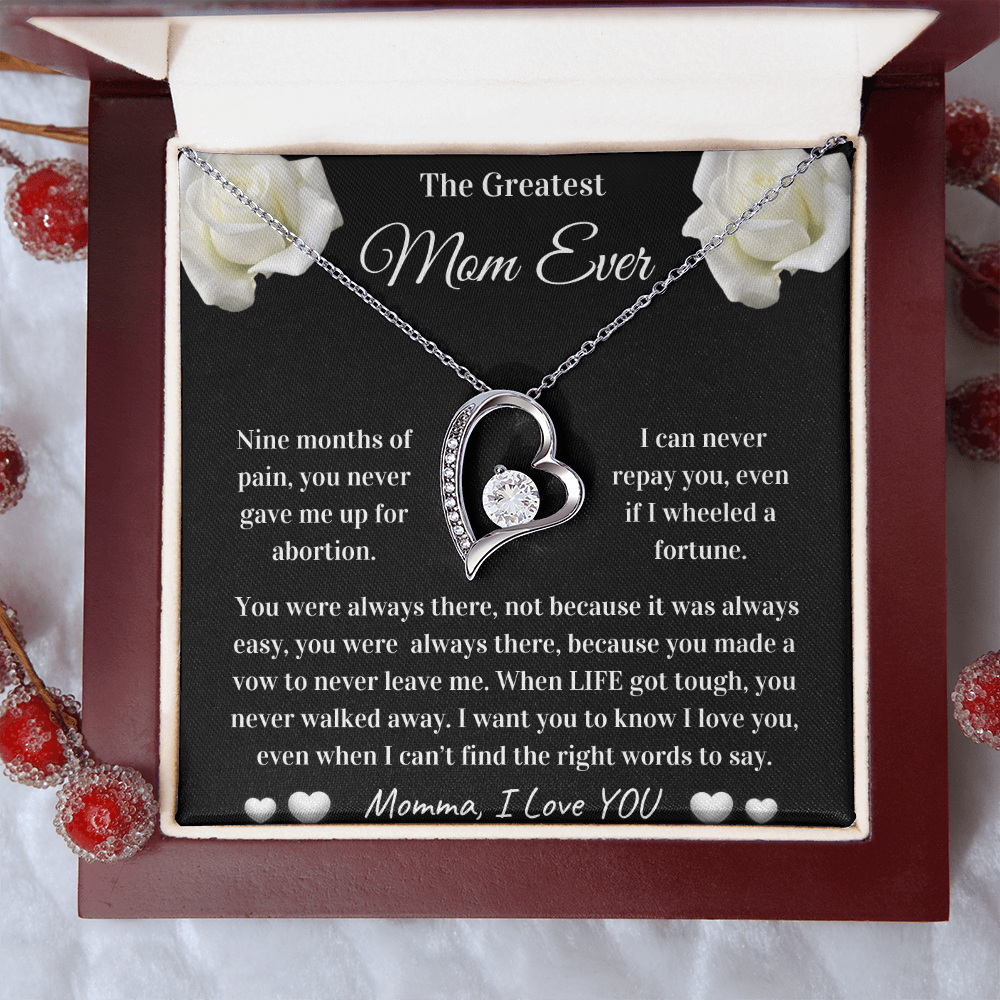 Greatest Mom Ever | Mom Love Knot Necklace | Momma, I Love You
