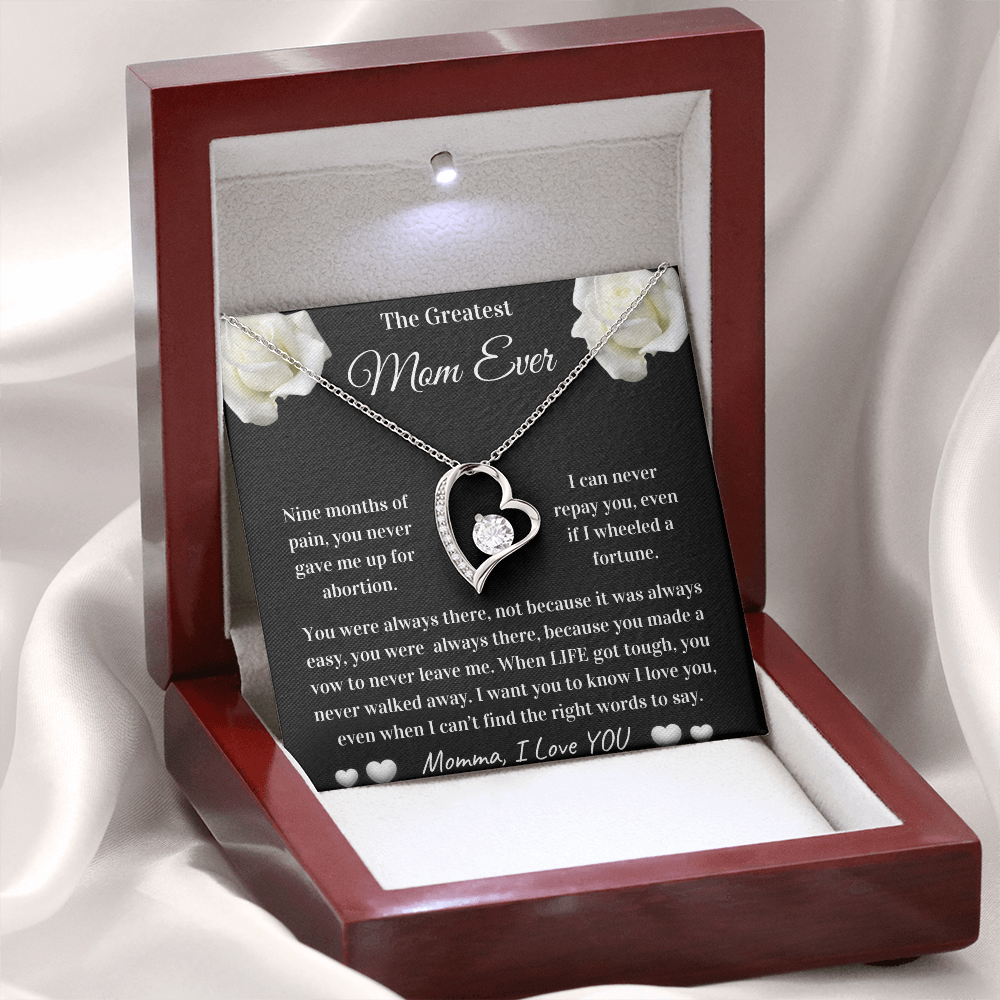 Greatest Mom Ever | Mom Love Knot Necklace | Momma, I Love You