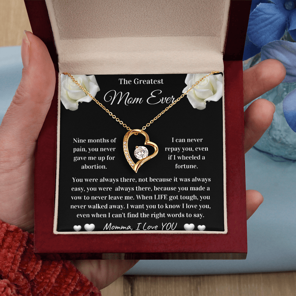 Greatest Mom Ever | Mom Love Knot Necklace | Momma, I Love You