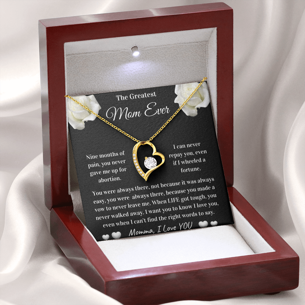 Greatest Mom Ever | Mom Love Knot Necklace | Momma, I Love You