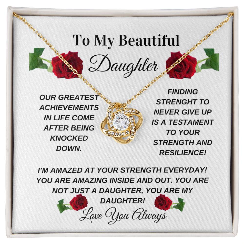 My Beautiful Daughter | Love Knot Necklace | Mother's Day Gift | Love You Always