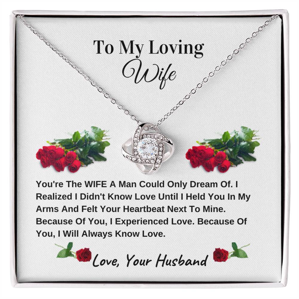 My Beautiful Wife | Love Knot Necklace | Mother's Day Gift | Love You Always