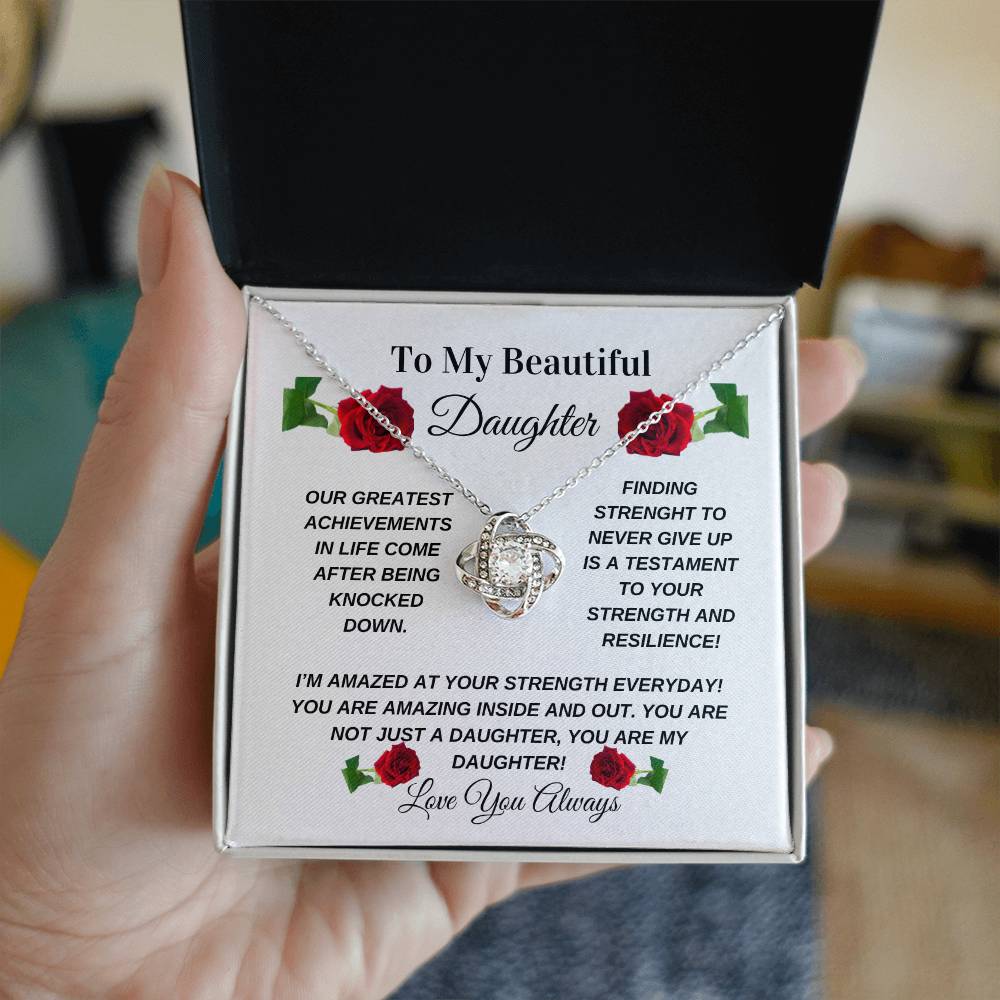 My Beautiful Daughter | Love Knot Necklace | Mother's Day Gift | Love You Always