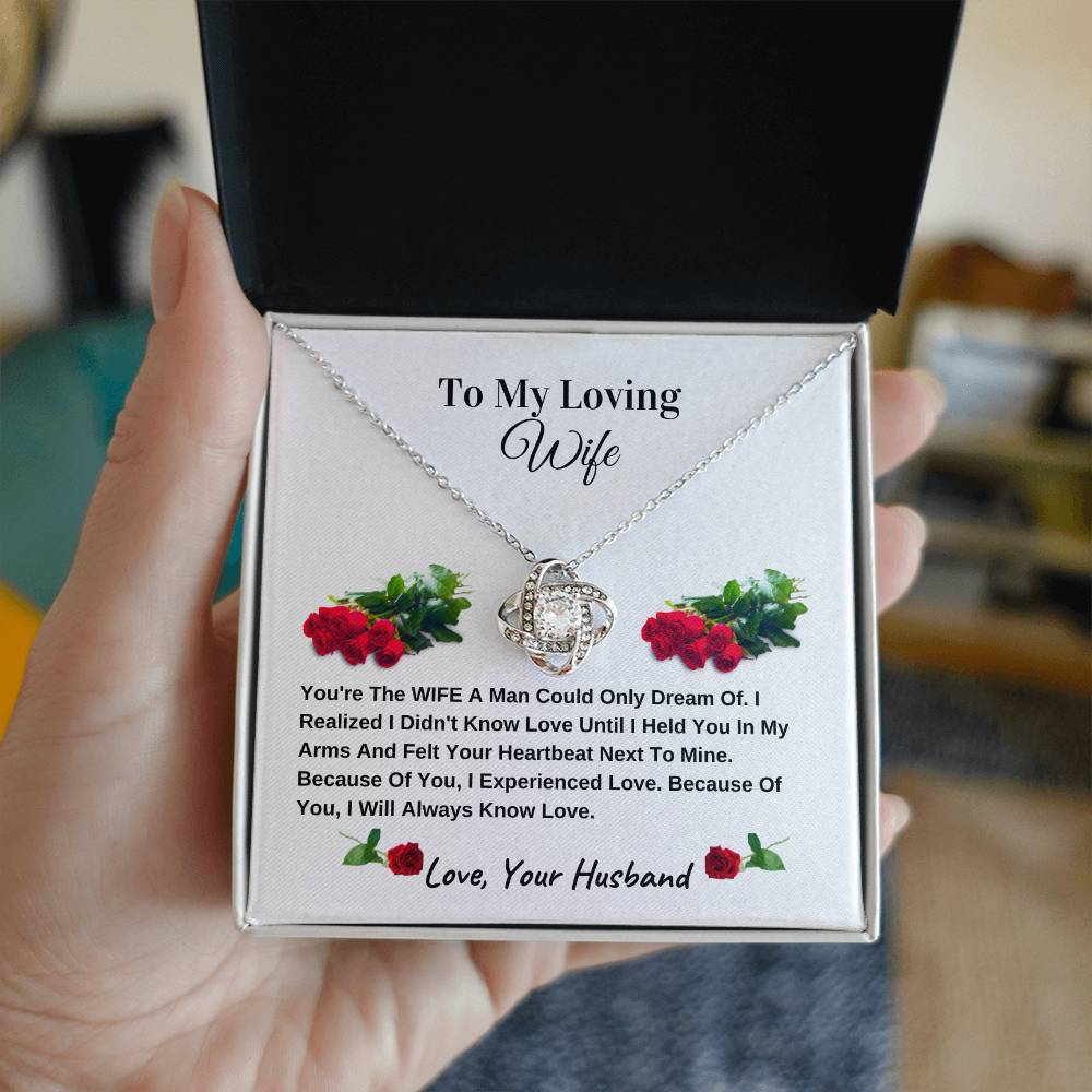 My Beautiful Wife | Love Knot Necklace | Mother's Day Gift | Love You Always