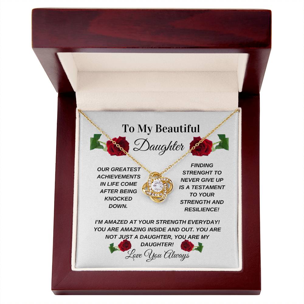 My Beautiful Daughter | Love Knot Necklace | Mother's Day Gift | Love You Always