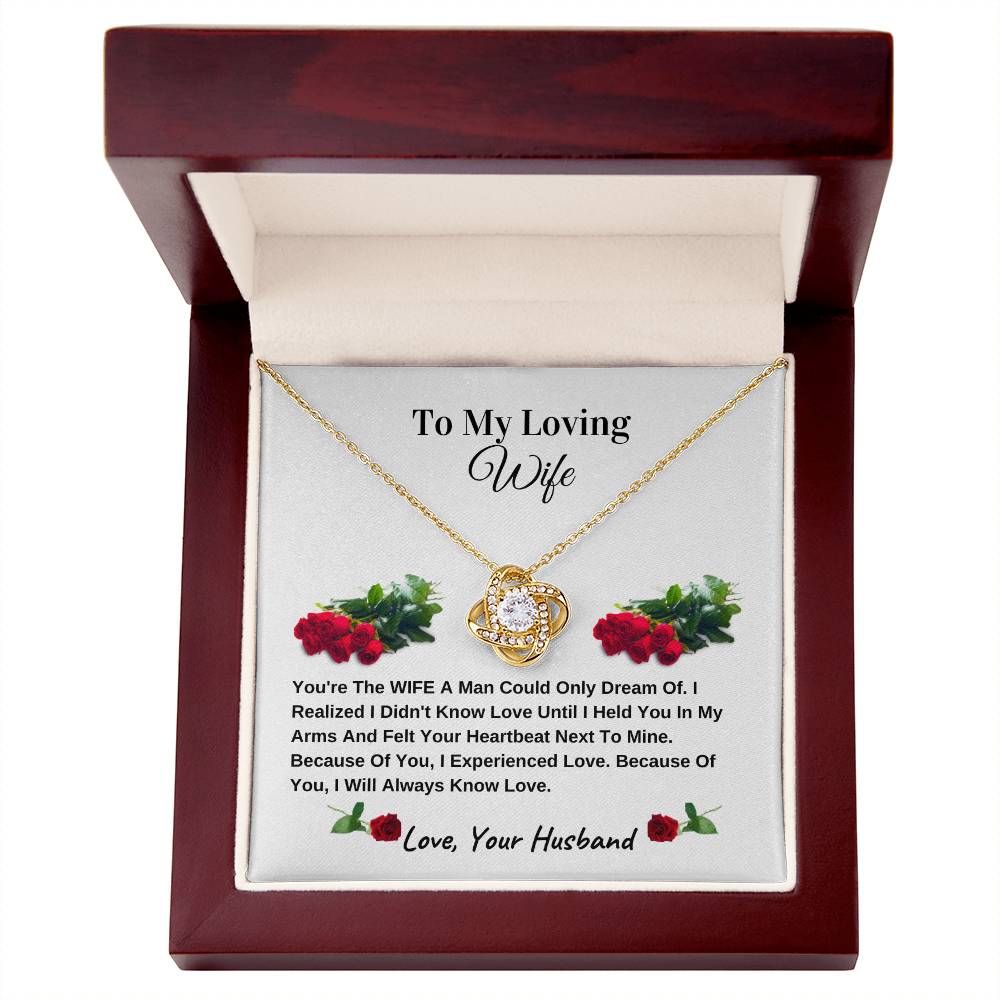 My Beautiful Wife | Love Knot Necklace | Mother's Day Gift | Love You Always