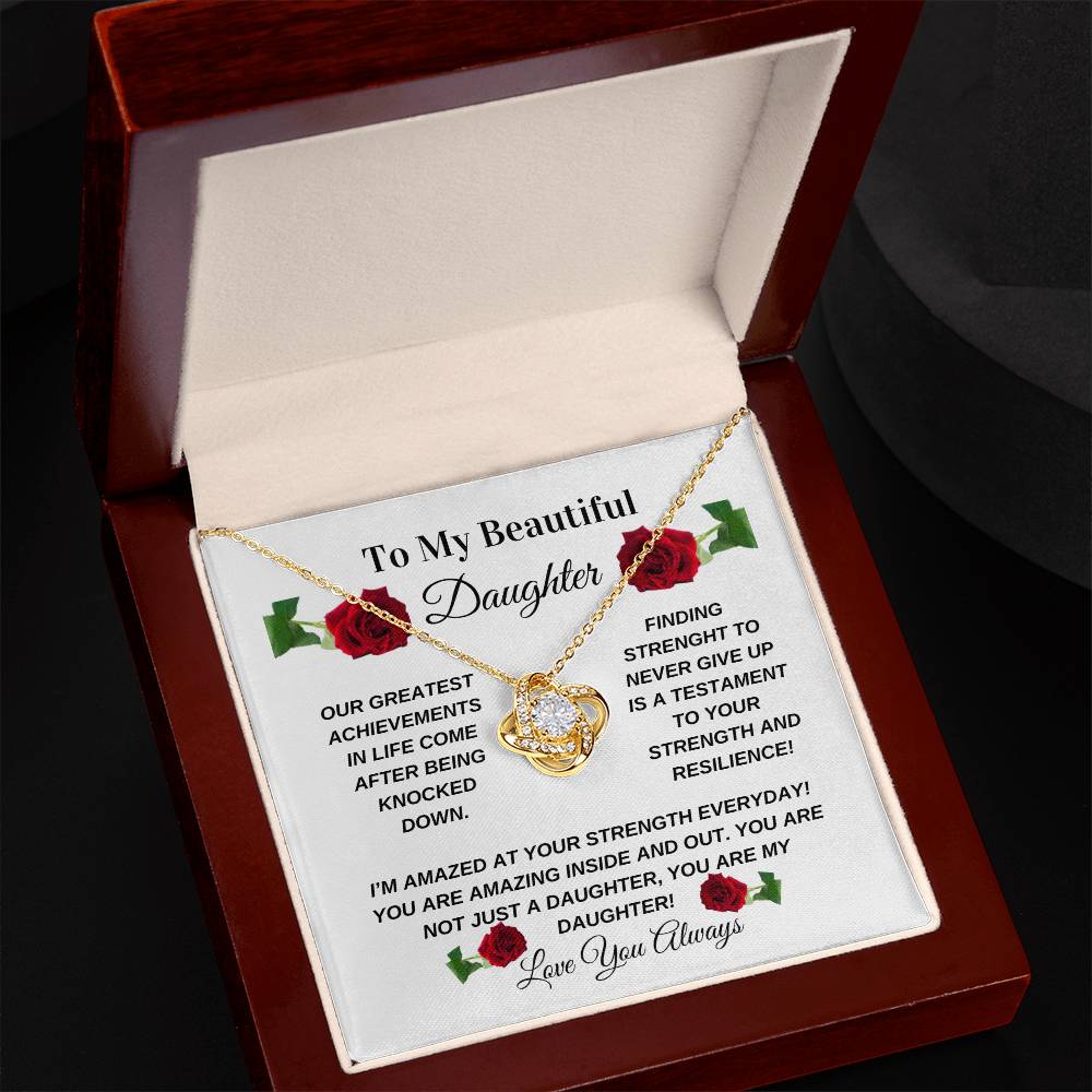 My Beautiful Daughter | Love Knot Necklace | Mother's Day Gift | Love You Always