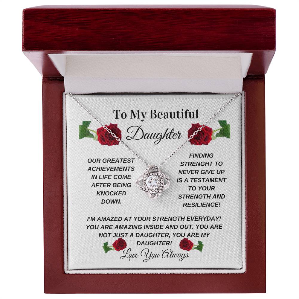 My Beautiful Daughter | Love Knot Necklace | Mother's Day Gift | Love You Always