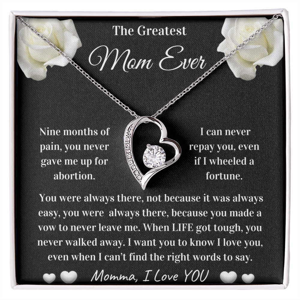 Greatest Mom Ever | Mom Love Knot Necklace