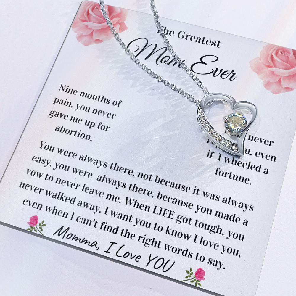 Greatest Mom Ever | Mom Love Knot Necklace | Momma, I Love You