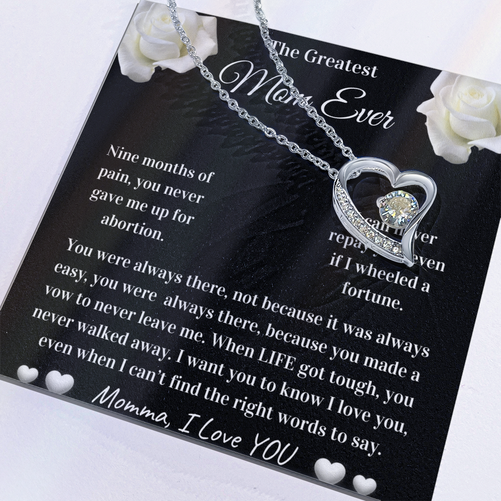Greatest Mom Ever | Mom Love Knot Necklace | Momma, I Love You