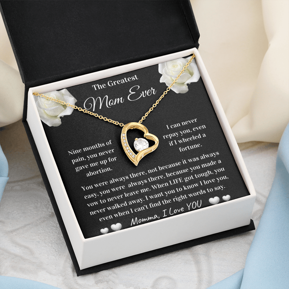 Greatest Mom Ever | Mom Love Knot Necklace | Momma, I Love You