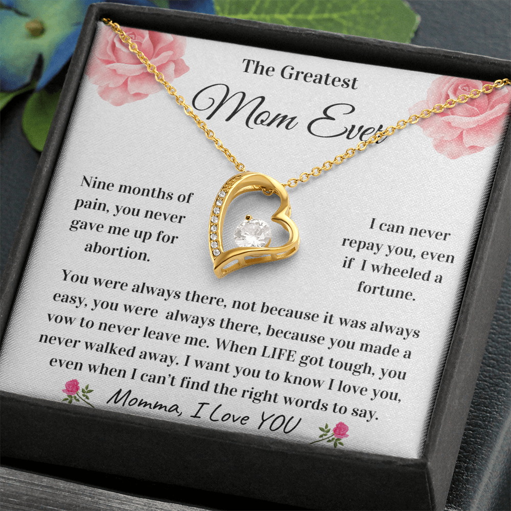 Greatest Mom Ever | Mom Love Knot Necklace | Momma, I Love You
