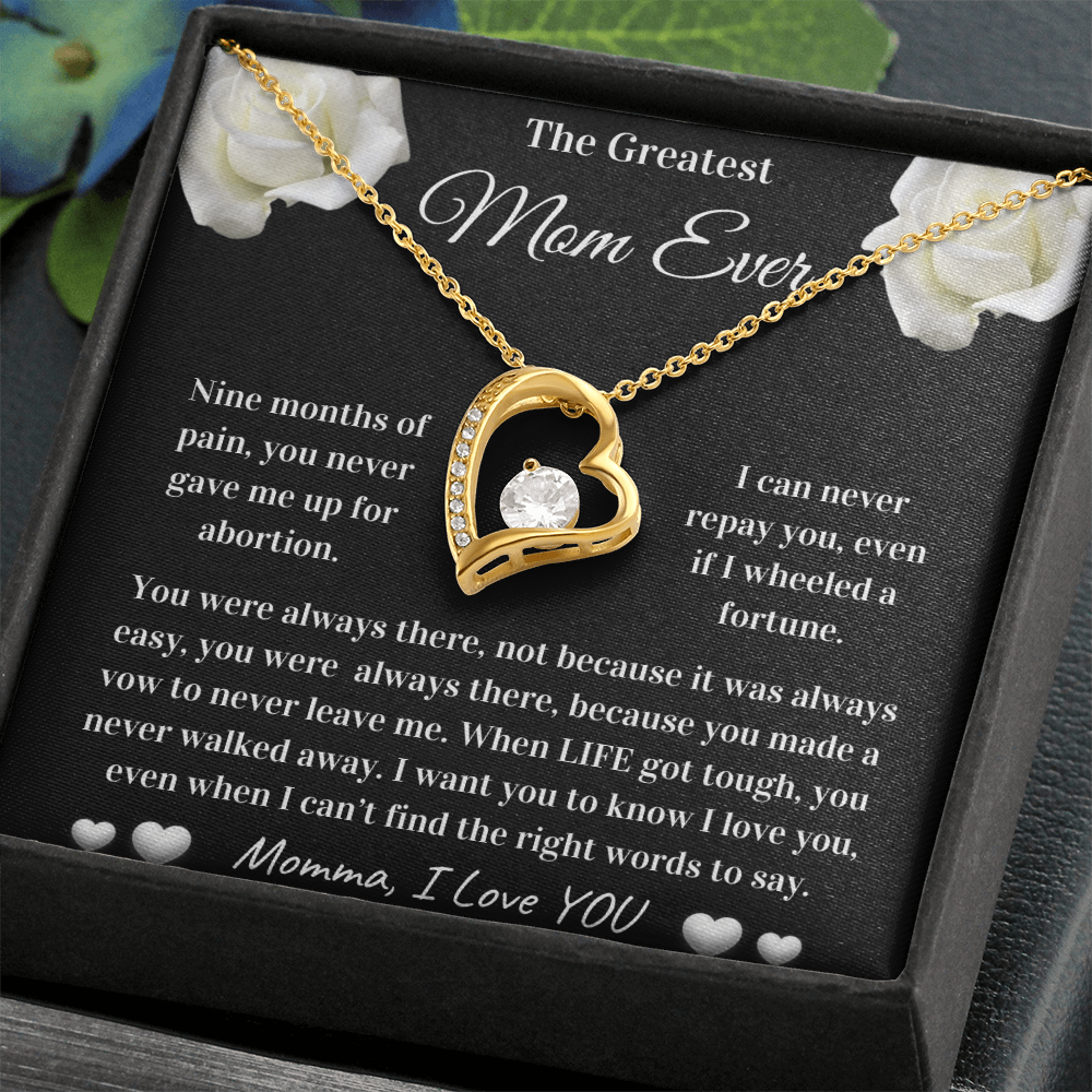 Greatest Mom Ever | Mom Love Knot Necklace | Momma, I Love You