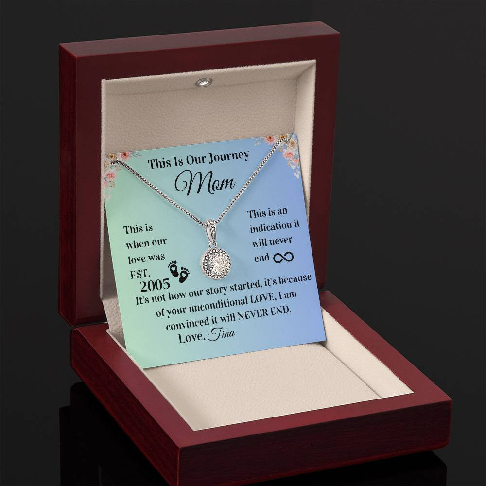 Personalize This Necklace | Mom This Is Our Journey | Eternal Hope Necklace | Love You | Mom