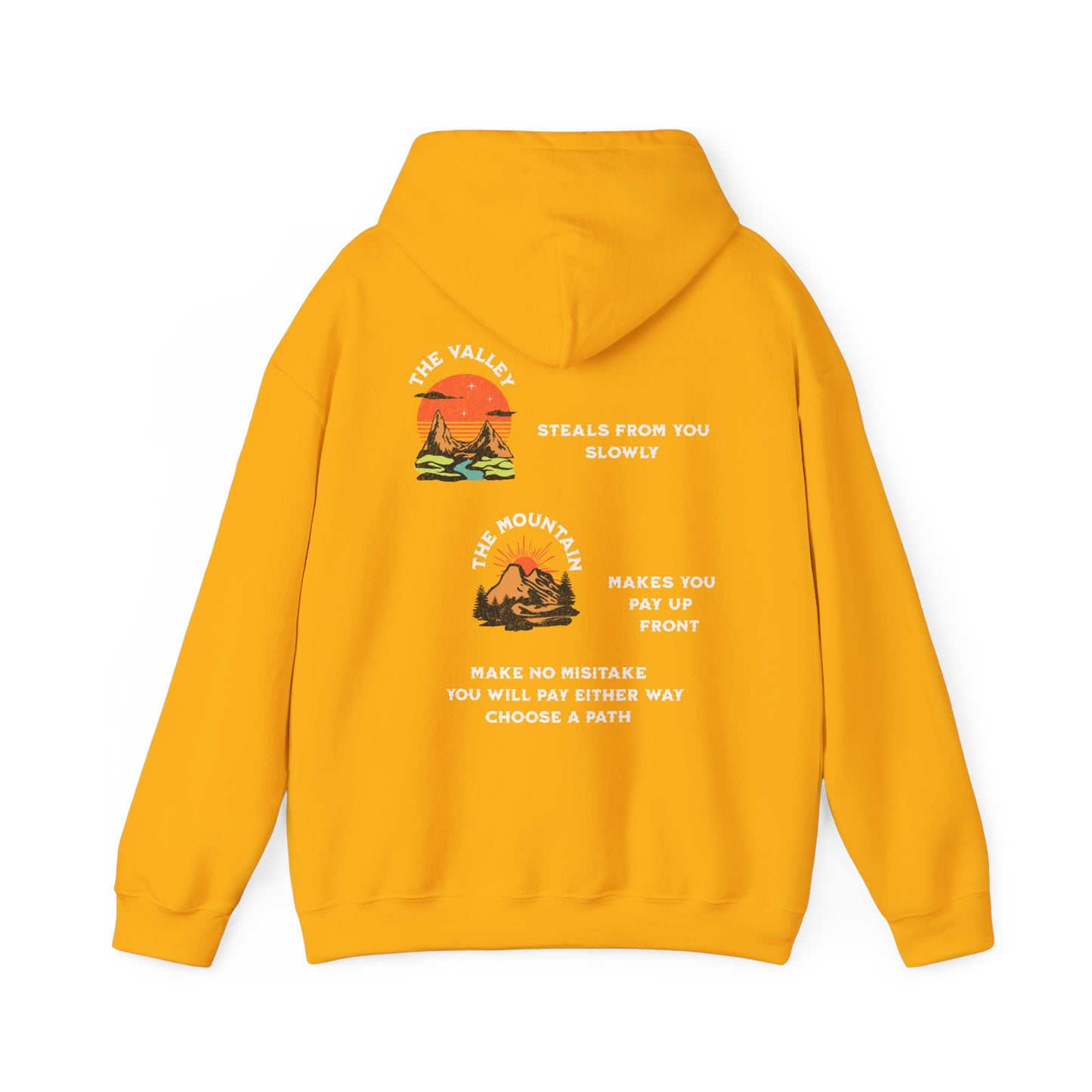 One Last Design Unisex Heavy Blend Hooded Sweatshirt | From The Valley To The Mountain Top