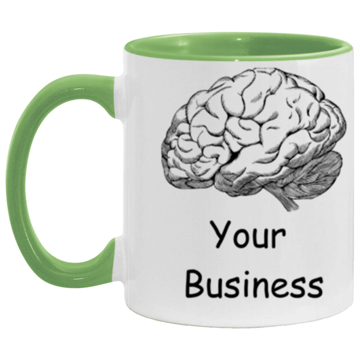 Wrap Around 11oz Accent Mug, Mind Your Business, Coffee Mug, Mug, My Thoughts