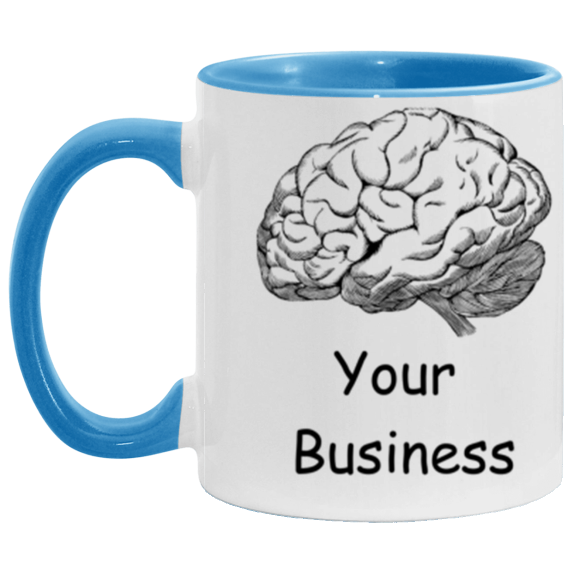 Wrap Around 11oz Accent Mug, Mind Your Business, Coffee Mug, Mug, My Thoughts