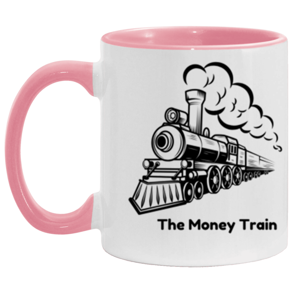 Wrap Around 11oz White Mug, The Money Train, Money, Coffee Mugs, Coffee