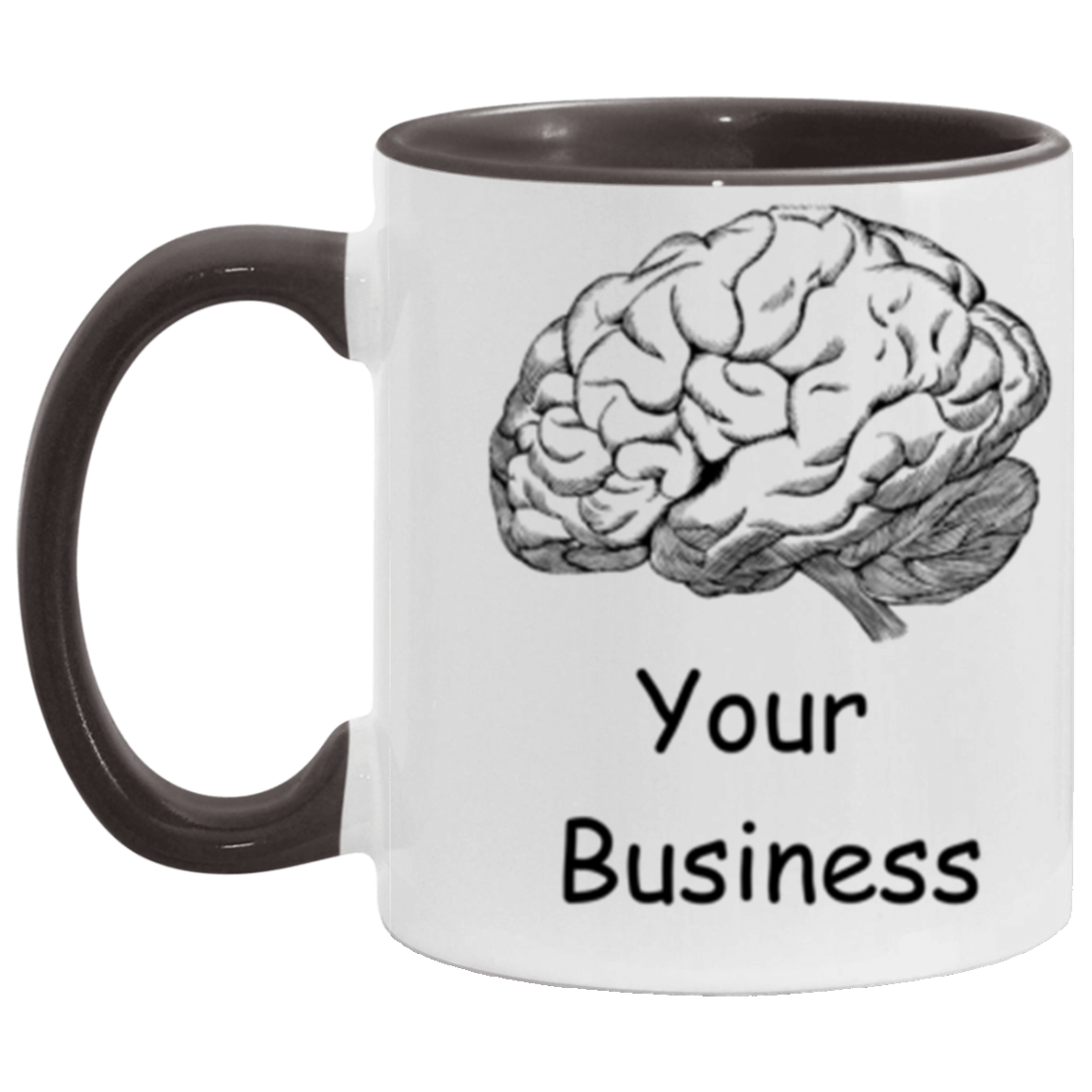 Wrap Around 11oz Accent Mug, Mind Your Business, Coffee Mug, Mug, My Thoughts