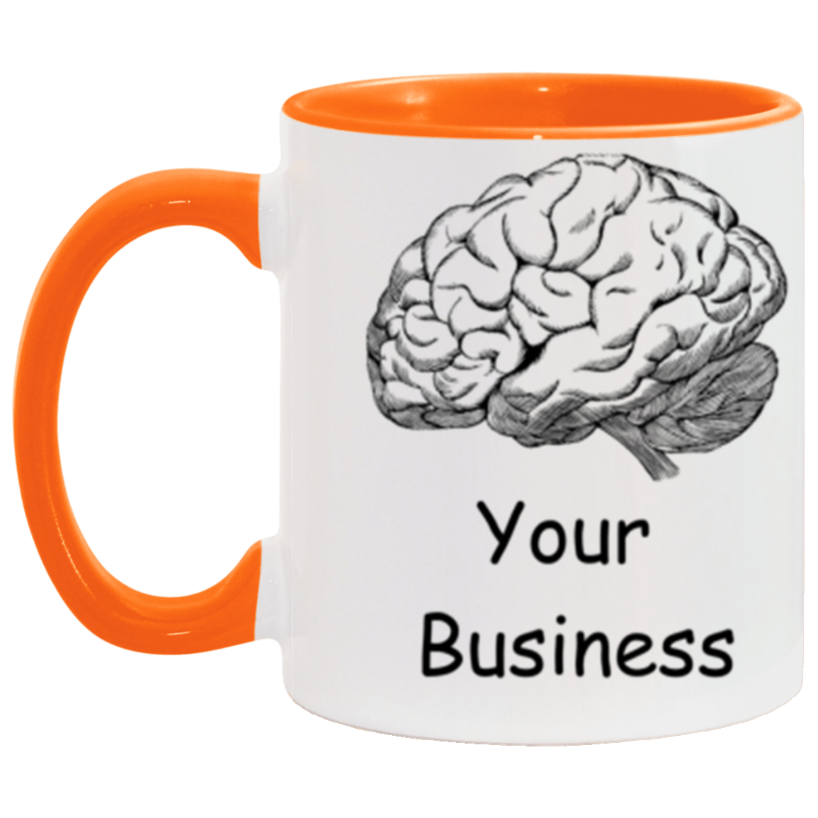 Wrap Around 11oz Accent Mug, Mind Your Business, Coffee Mug, Mug, My Thoughts