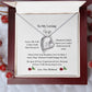 My Beautiful Wife  | Love Knot Necklace | Mother's Day Gift | Love You Always