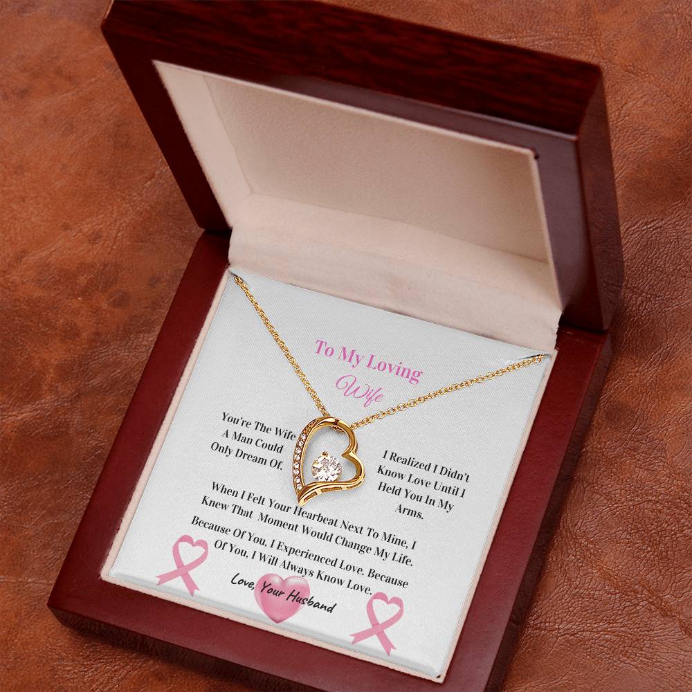 My Beautiful Wife  | Love Knot Necklace | Mother's Day Gift | Love You Always | Cancer Awareness