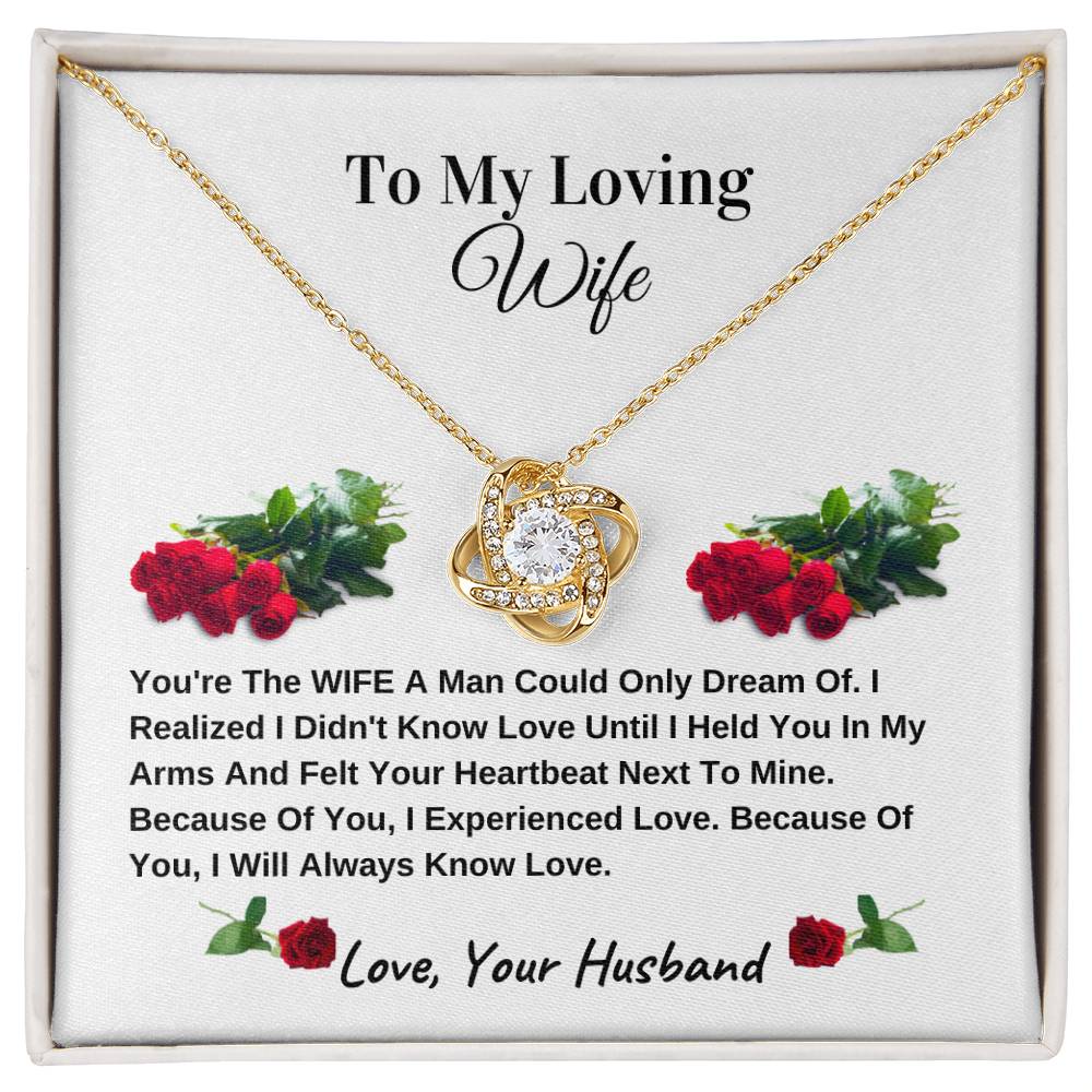 My Beautiful Wife  | Love Knot Necklace | Mother's Day Gift | Love You Always