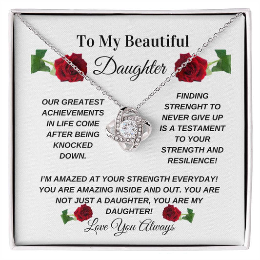 My Beautiful Daughter | Love Knot Necklace | Mother's Day Gift | Love You Always