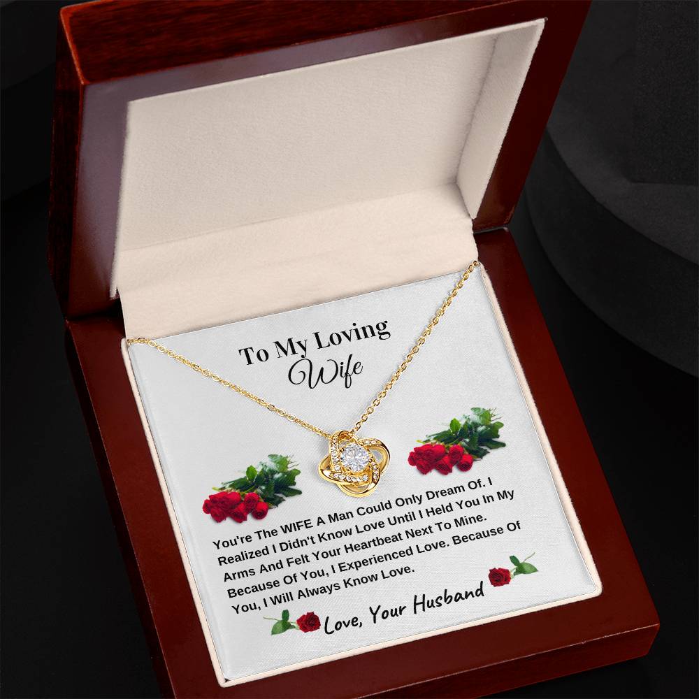 My Beautiful Wife  | Love Knot Necklace | Mother's Day Gift | Love You Always