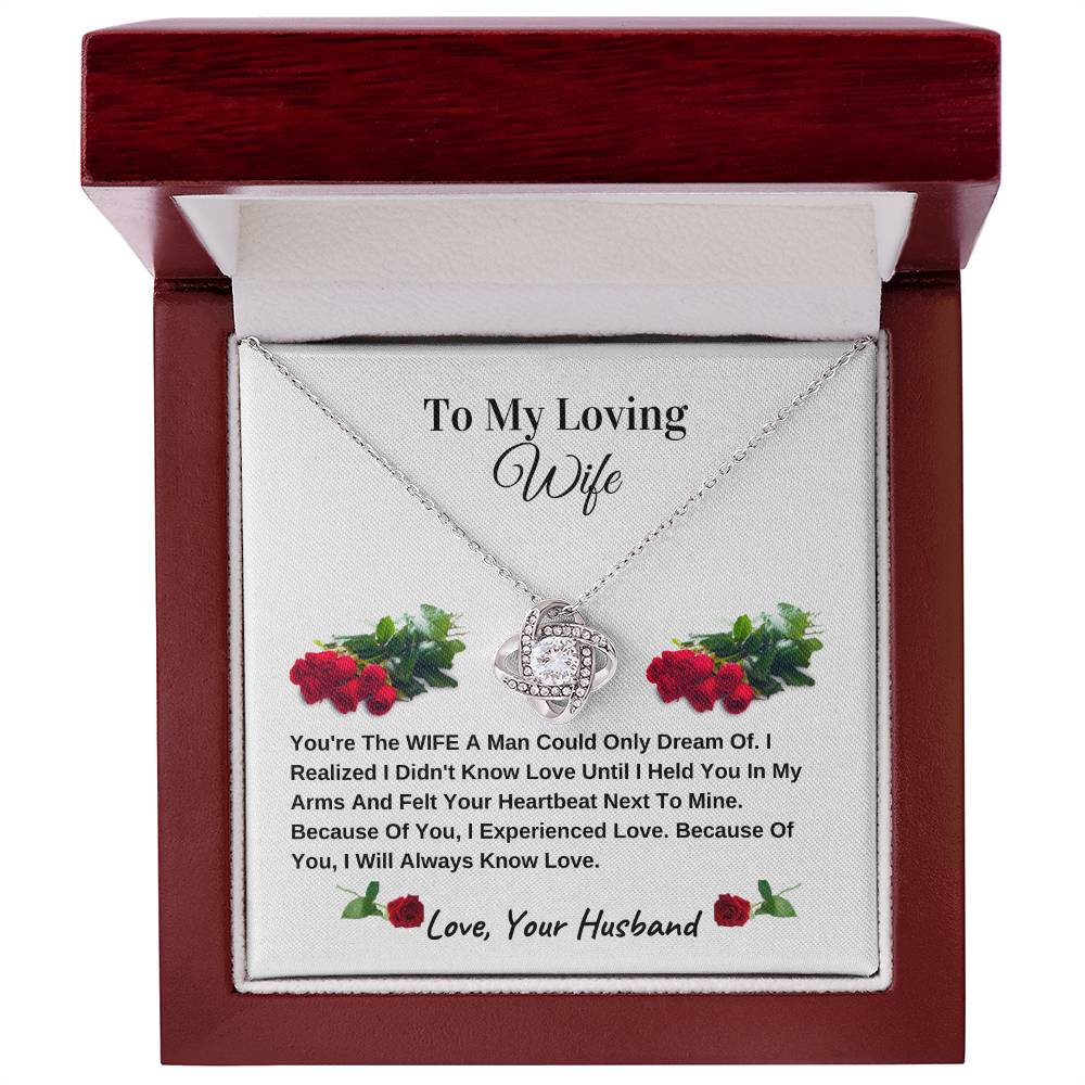 My Beautiful Wife  | Love Knot Necklace | Mother's Day Gift | Love You Always