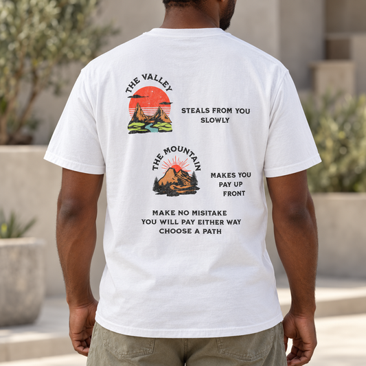 From the Valley to the Mountain Top | Unisex T-Shirt — lifestyle styling view