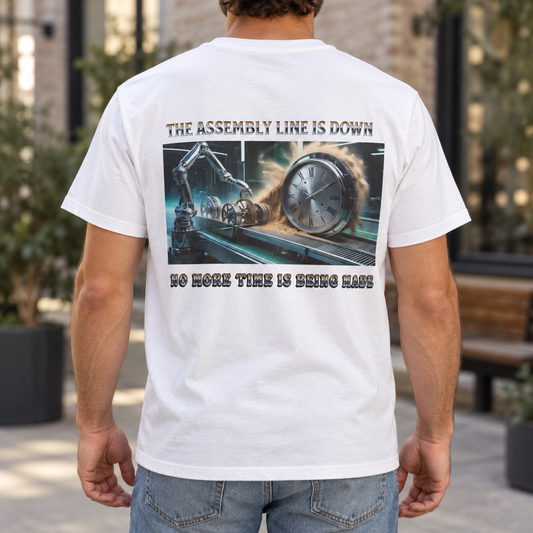 No More Time Is Being Made | Unisex T-Shirt — lifestyle styling view